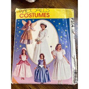 McCall's Costumes P314 Fairy Princess Gown Sewing Pattern For Girls Size 5-6